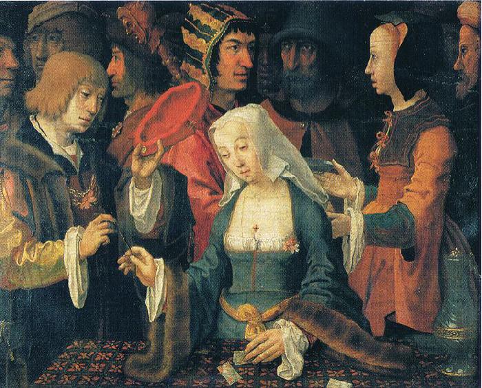 Lucas van Leyden The fortune-teller. oil painting image